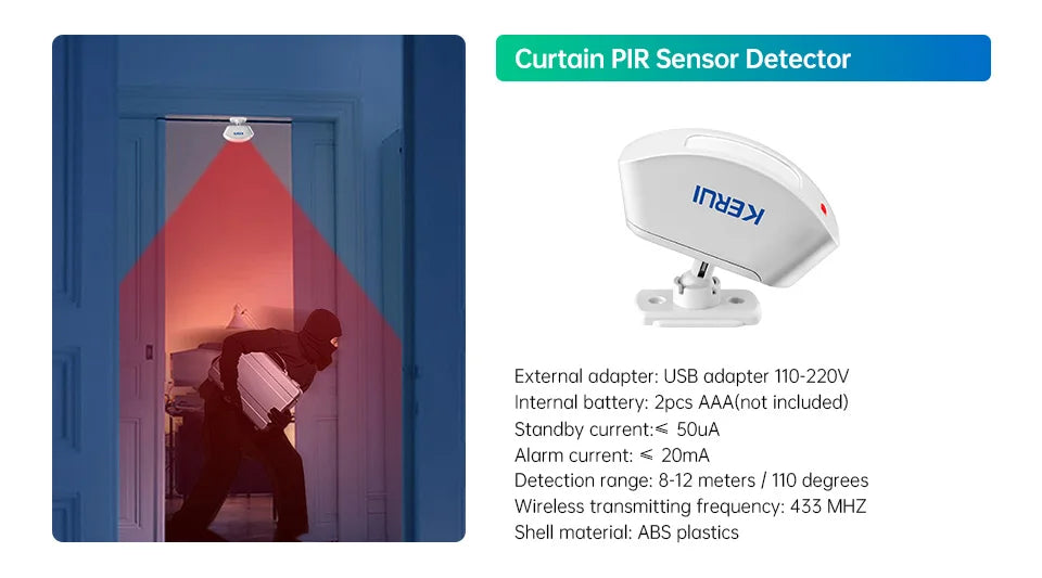 Smart WiFi Wireless Security Alarm System