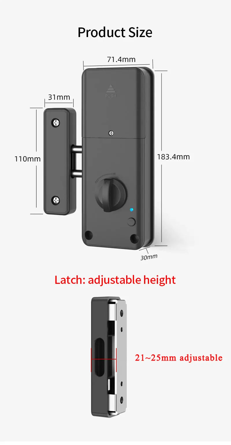 No-Drilling Smart Bluetooth Lock