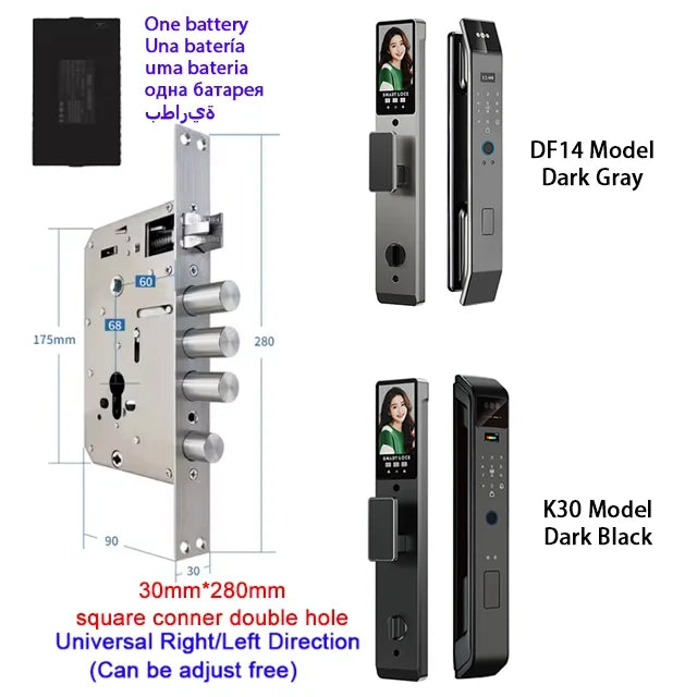 Smart Lock Face Recognition, Fingerprint & Password
