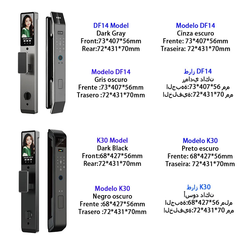 Smart Lock Face Recognition, Fingerprint & Password