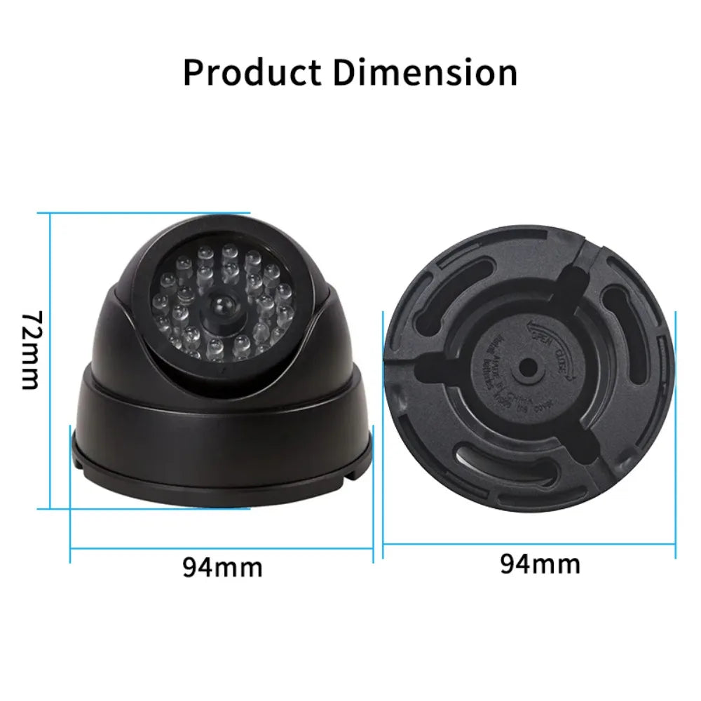 Red Flashing LED Fake CCTV Security Camera