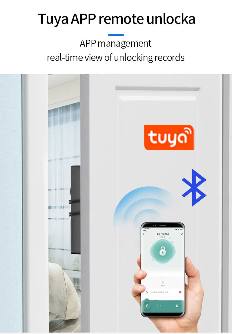 No-Drilling Smart Bluetooth Lock
