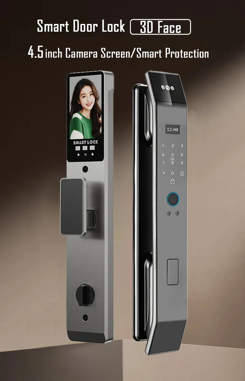 Smart Lock Face Recognition, Fingerprint & Password