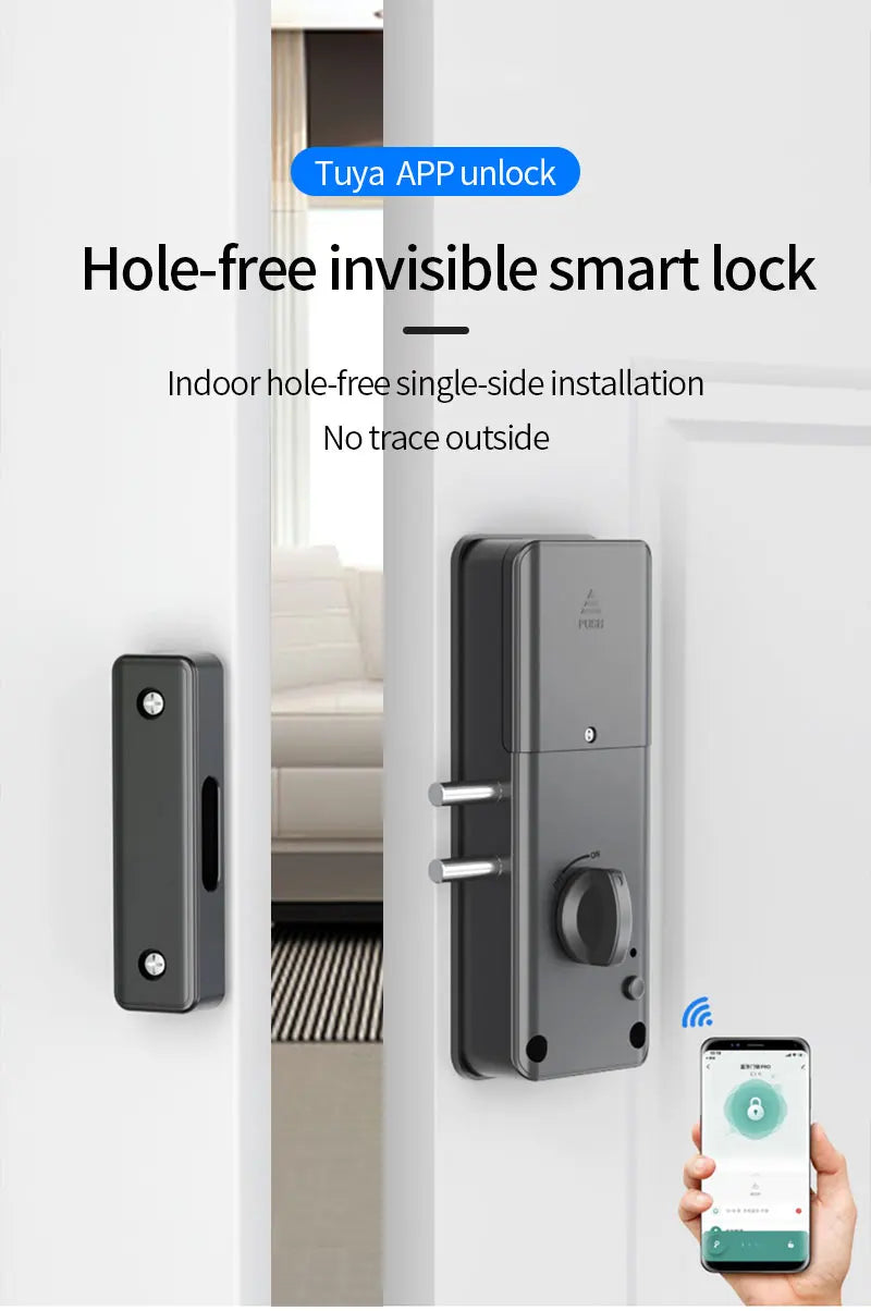 No-Drilling Smart Bluetooth Lock