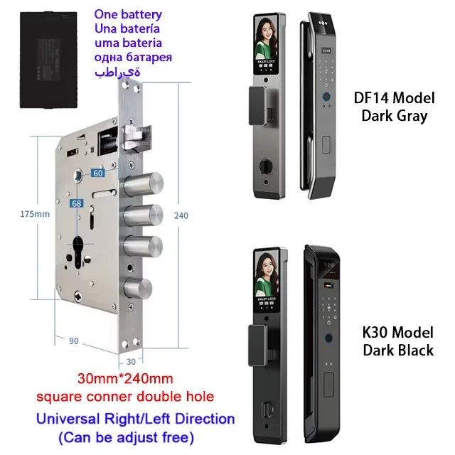 Smart Lock Face Recognition, Fingerprint & Password