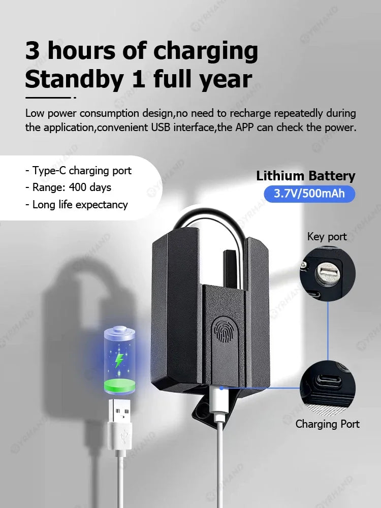 Smart Padlock Keyless Fingerprint