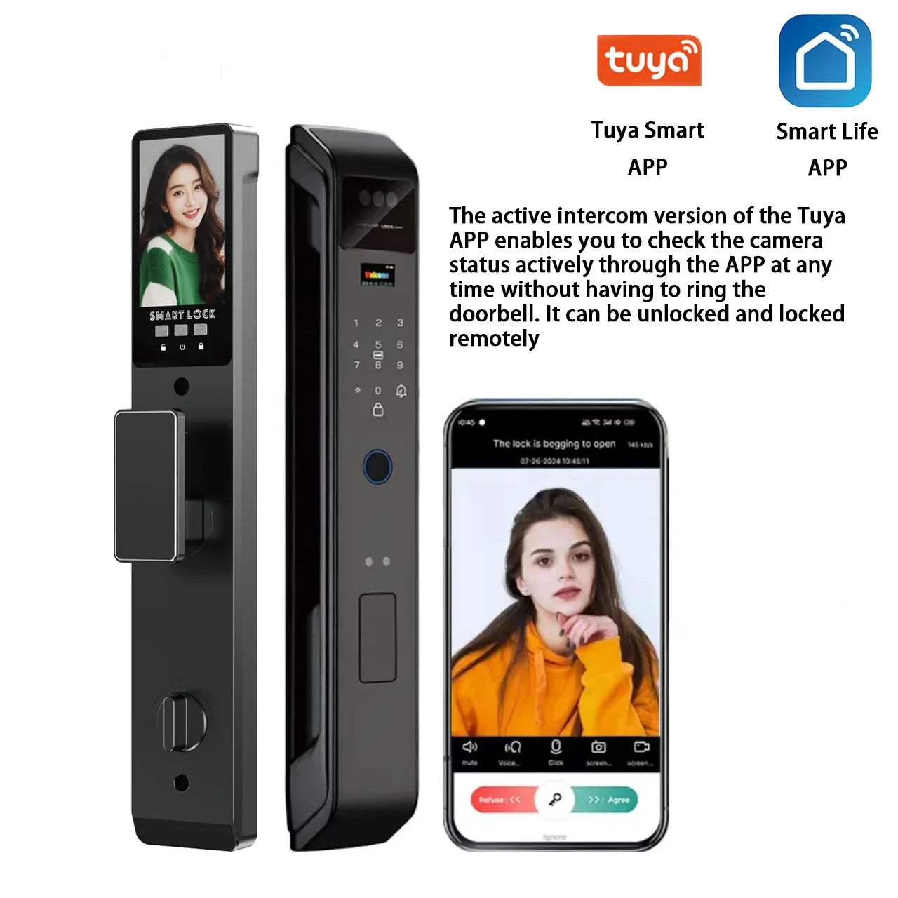 Smart Lock Face Recognition, Fingerprint & Password