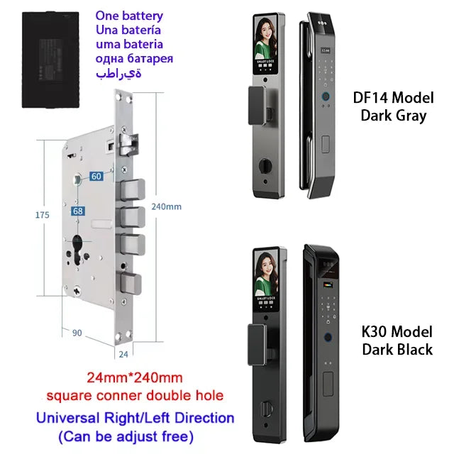 Smart Lock Face Recognition, Fingerprint & Password