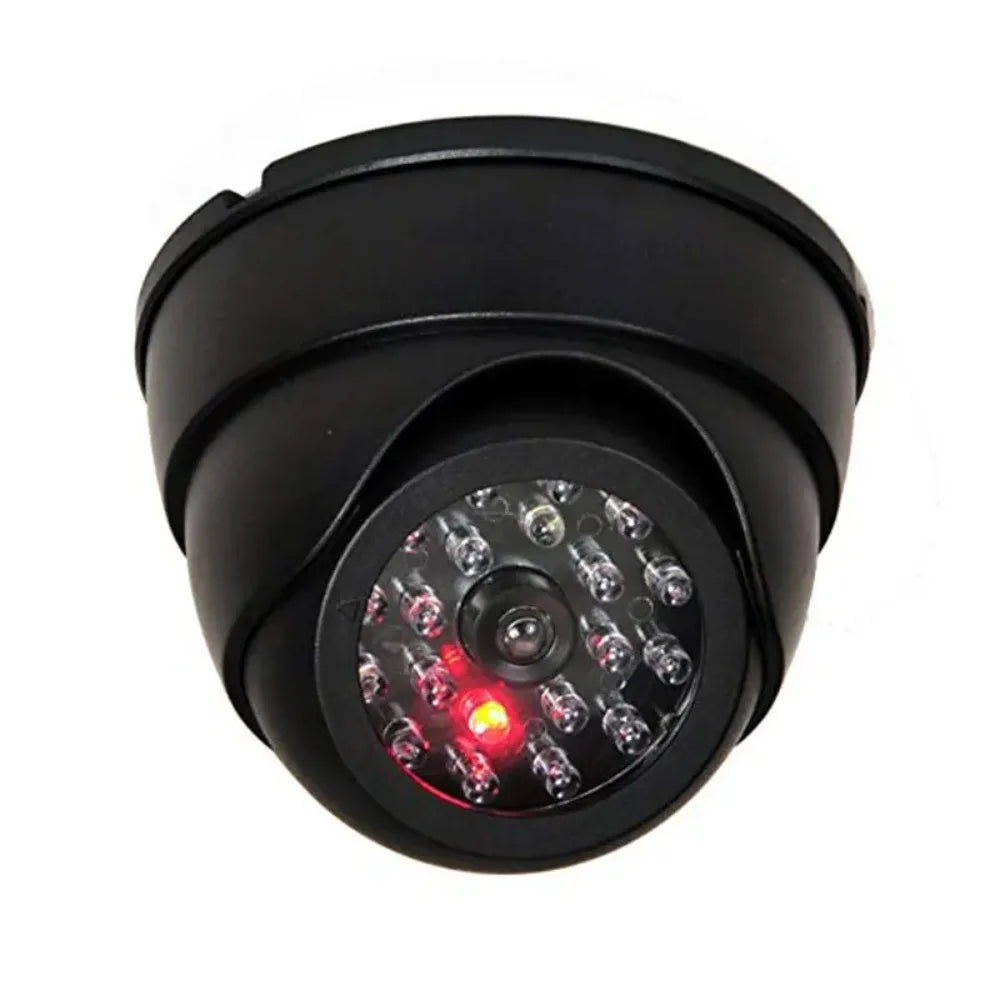 Red Flashing LED Fake CCTV Security Camera