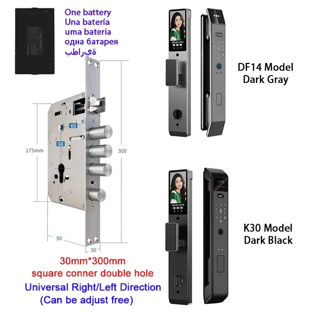 Smart Lock Face Recognition, Fingerprint & Password