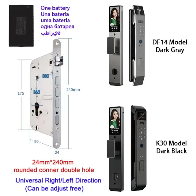 Smart Lock Face Recognition, Fingerprint & Password