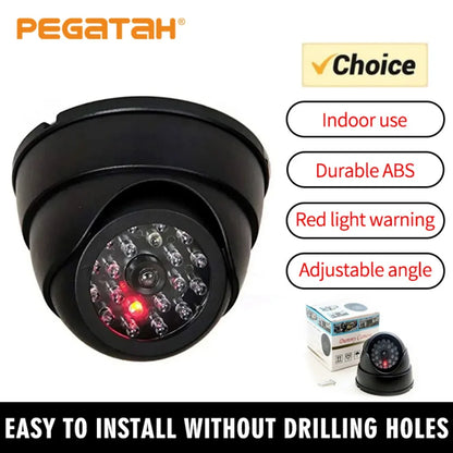 Red Flashing LED Fake CCTV Security Camera
