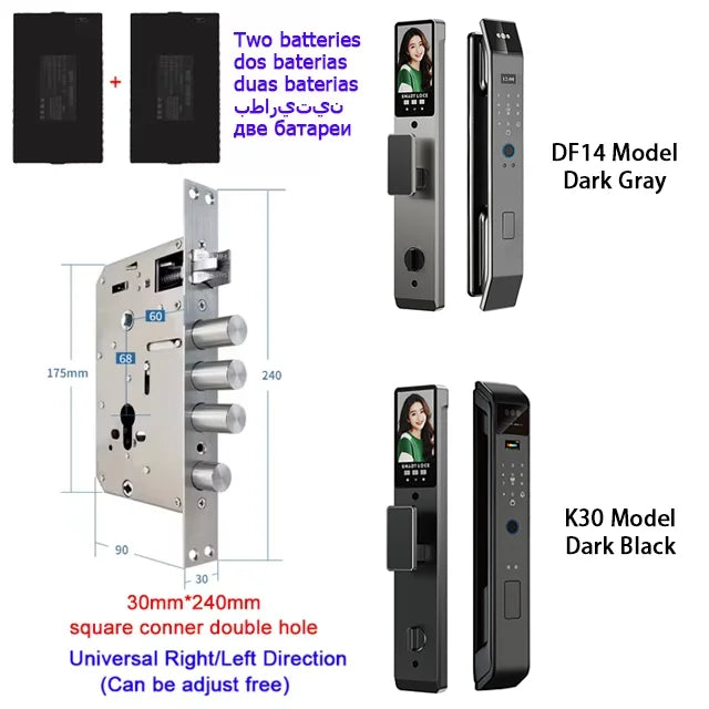 Smart Lock Face Recognition, Fingerprint & Password