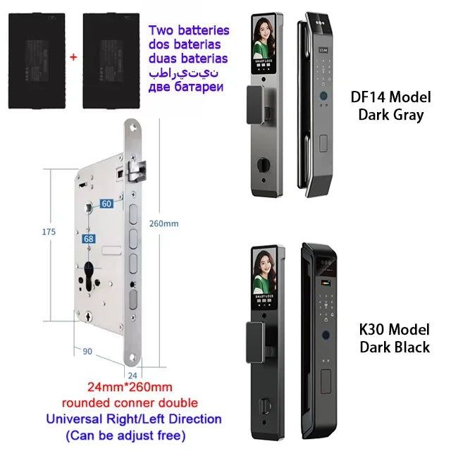 Smart Lock Face Recognition, Fingerprint & Password