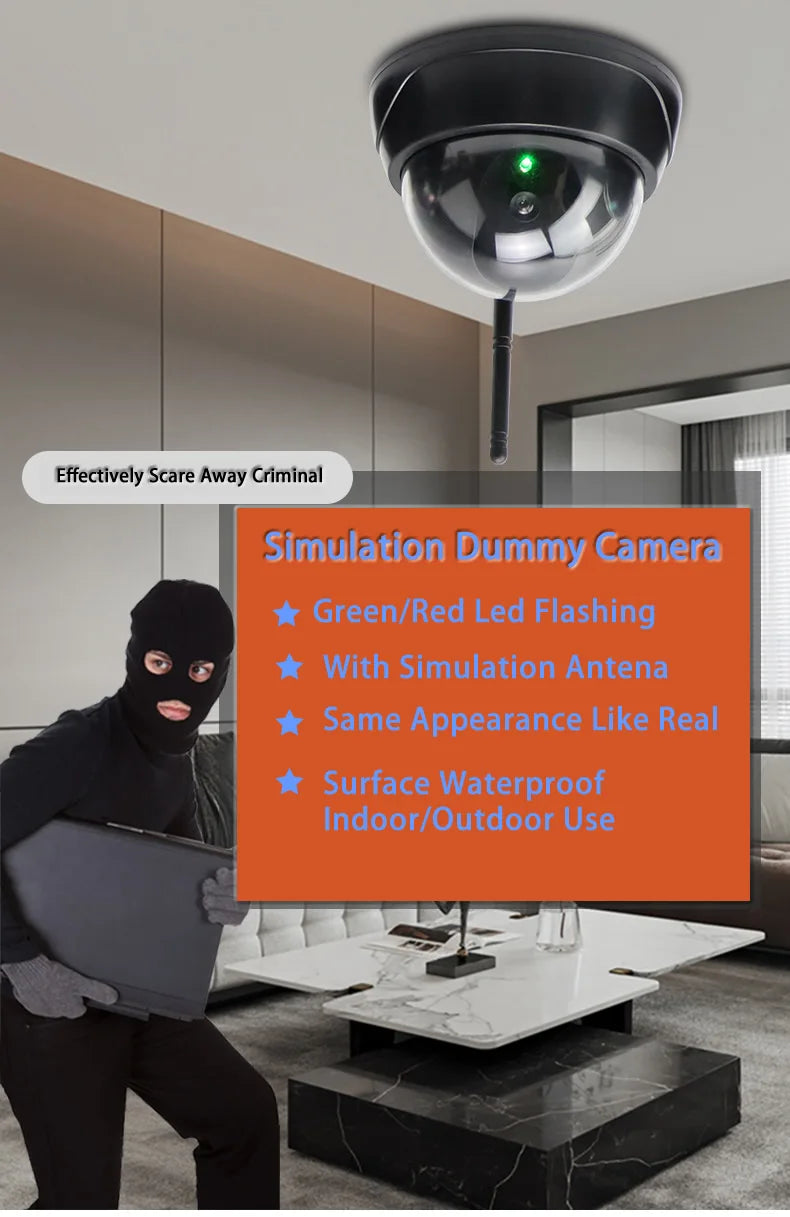 Dummy Dome Camera with Flashing LED