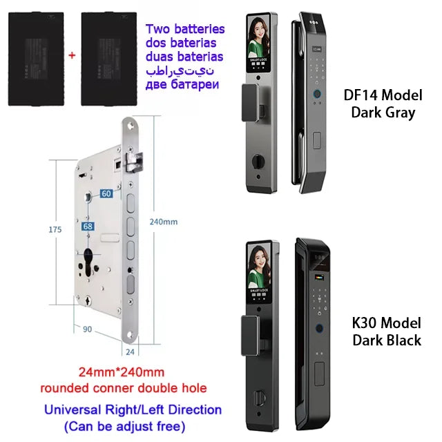 Smart Lock Face Recognition, Fingerprint & Password